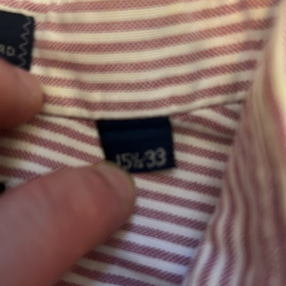 Vintage Gant Striped Oxford Shirt size 15.5x33. Made in the USA. - Picture 4 of 4